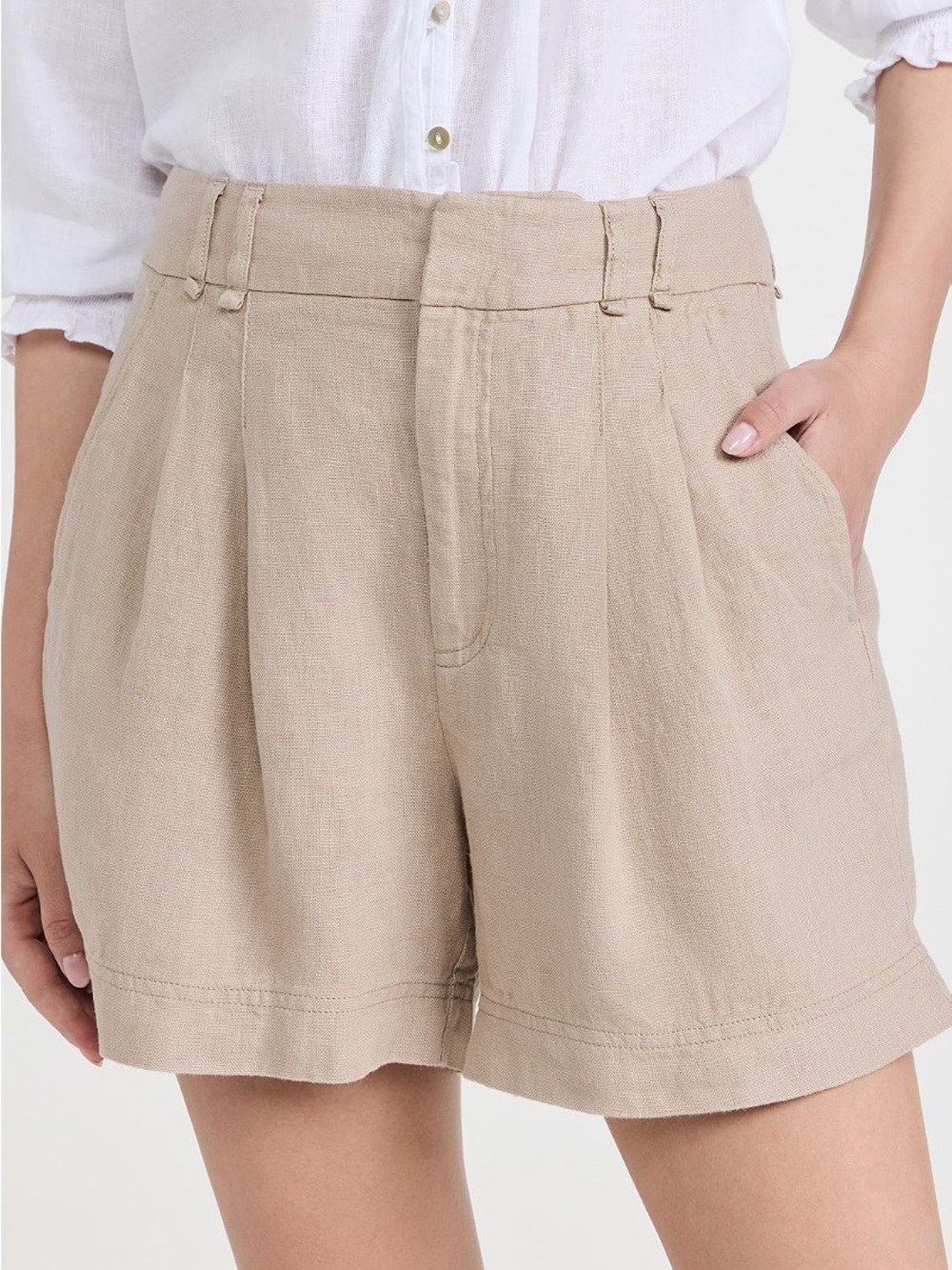 Free People Chelsea Linen Shorts, Size 6, 100% Linen